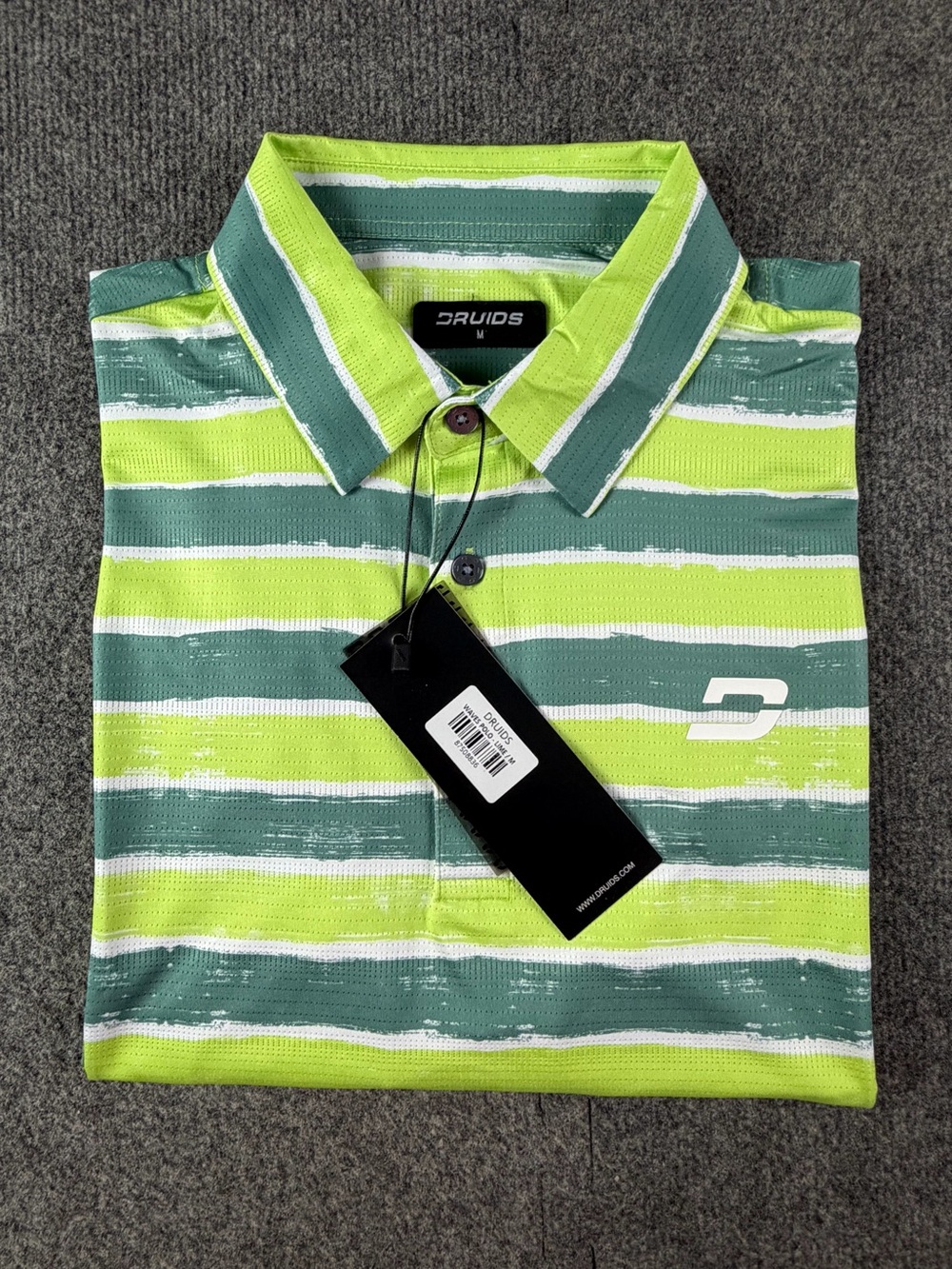 DRUIDS Men’s Short Sleeve Golf Polo Shirt Size M  Green NWT